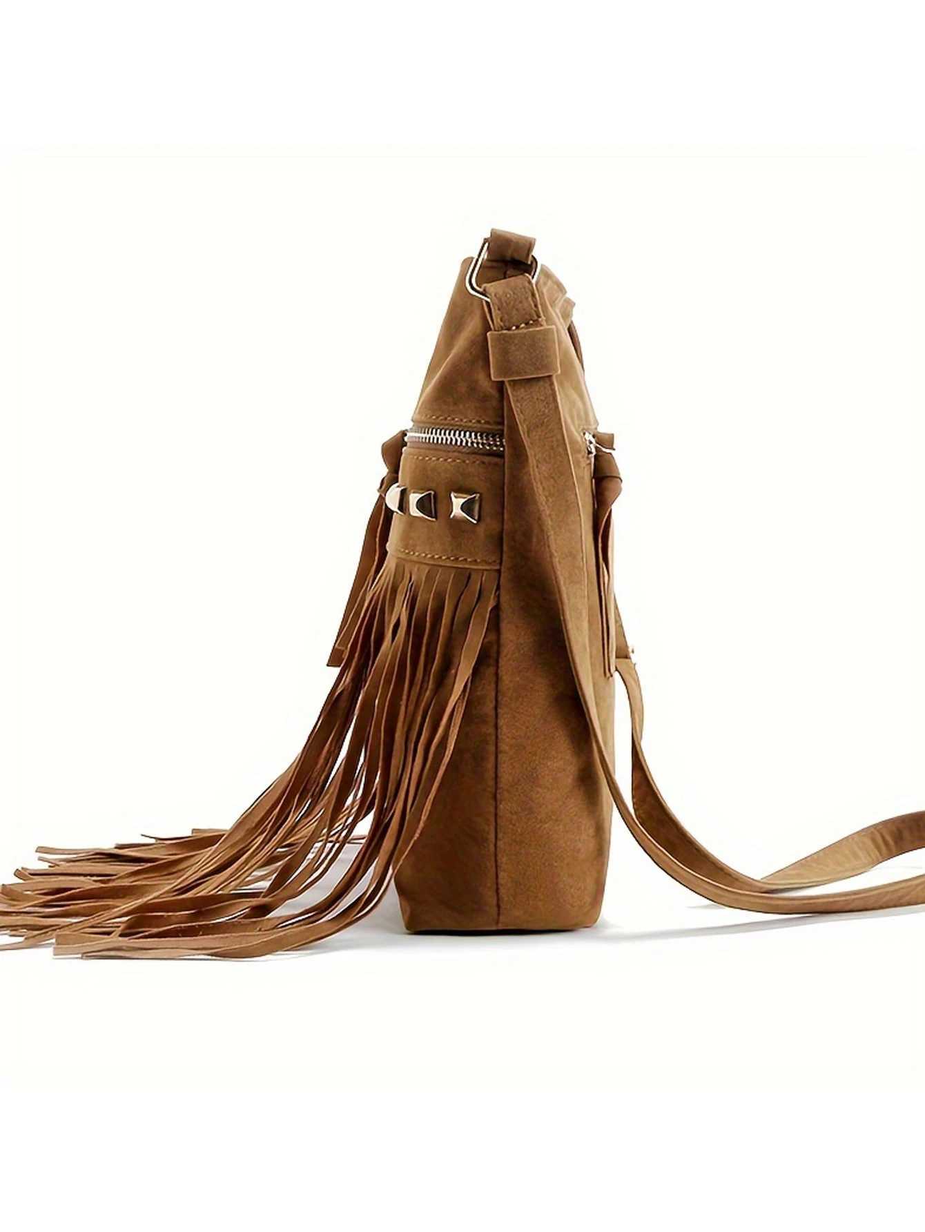 Autumn and winter new crossbody bag for women fashionable Europe and the United States fashion velvet willow nail fringe bag all XJ250610