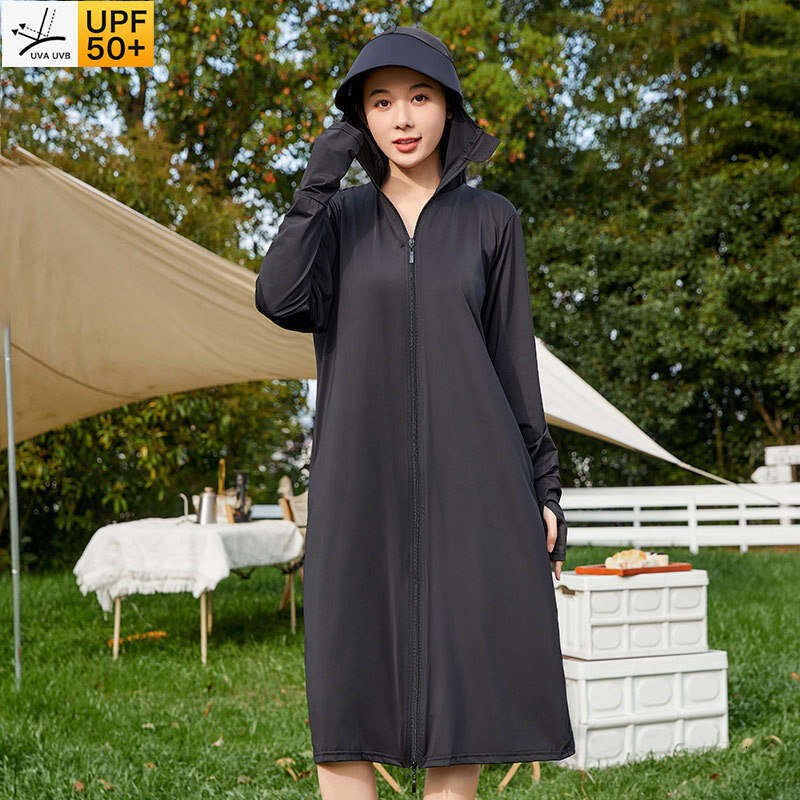 Designer Clothing 2025 Full Body Clothing For Women, Long Style 2025 New Summer UV Breathable Ice Silk Ultra-Thin Fashionable Sun Protection Jacket