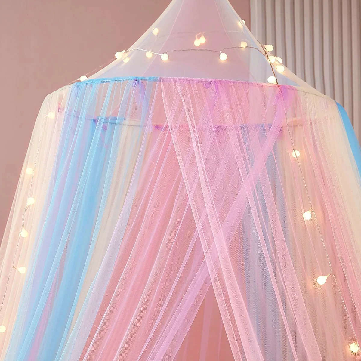 Baby Bedroom Curtain Nets Dome Rainbow Princess Mosquito Net for Crib born Infants Bed Canopy Tent Kids Bedding Room Decor 250604z