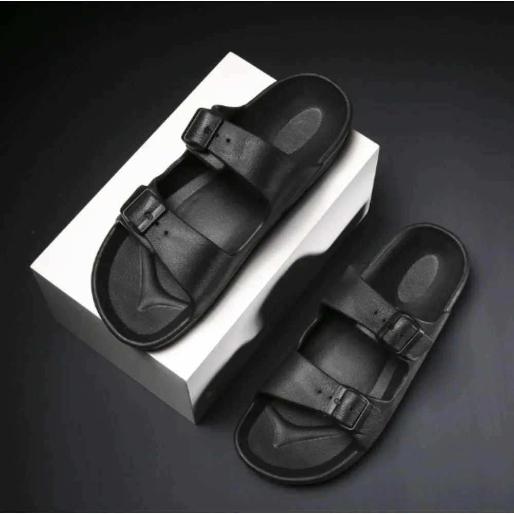 EVA Slippers Mens Summer New Casual Belt Buckle Beach Flip Flops Men and Women Designer Shoes Indoor Couple Bathroom Slippers XJ250610