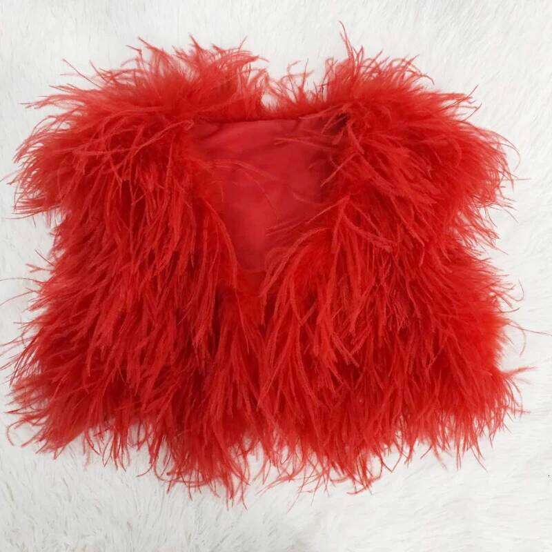 Real Natural 100% Blouse Wedding Shawl Ostrich Hair Vest Bridal Jacket Real Fur Coat Customizable