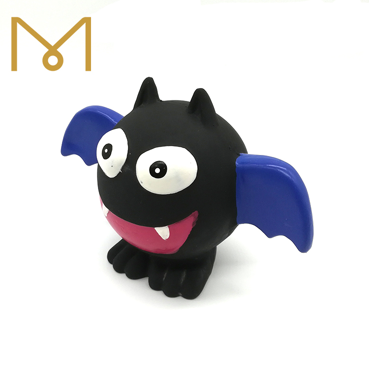 Rubber Halloween Bat Dog Toys Squeaky Latex Toothbrush Chewy Puppy Pet Toy 3pcs/Pack