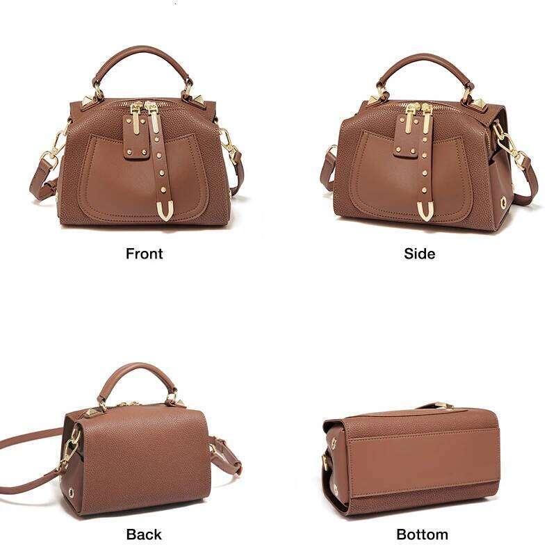 FOXER Stylish Gift For Momther Split Leather Messenger High Quality Lady Shoulder Crossbody Bag Retro Women's Medium Handbag