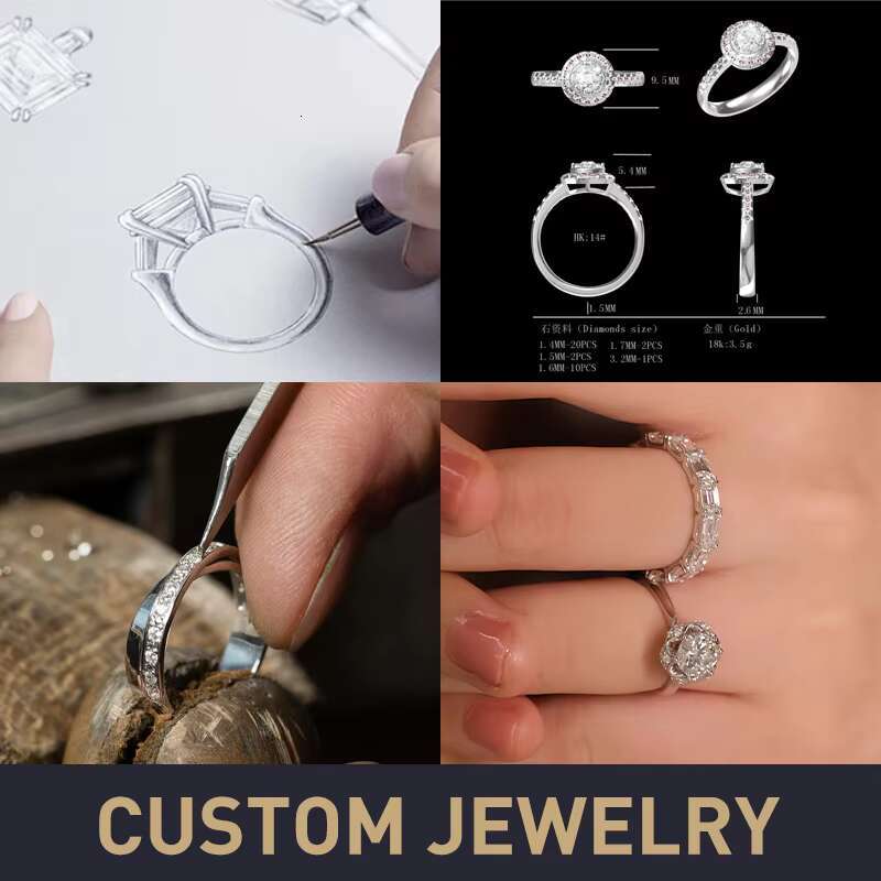 Luxury 925 Sterling Silver Moissanite Wedding Ring for Women Jewelry