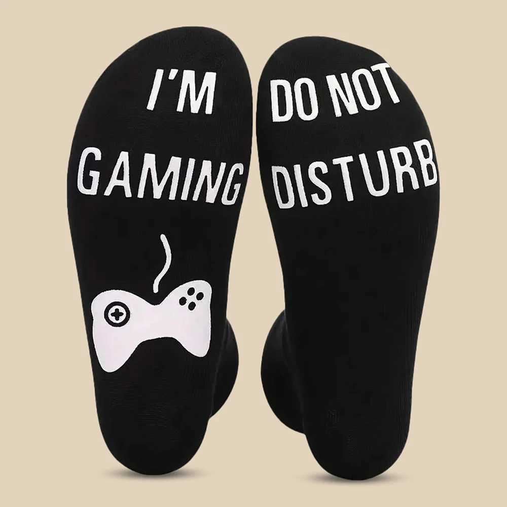 1 Pair of Men Do Not Disturb I M Gaming Socks Men Gifts Ideas Valentines Day Kids Valentine Gamer Sock Gift For Mens Dad Father Z250610