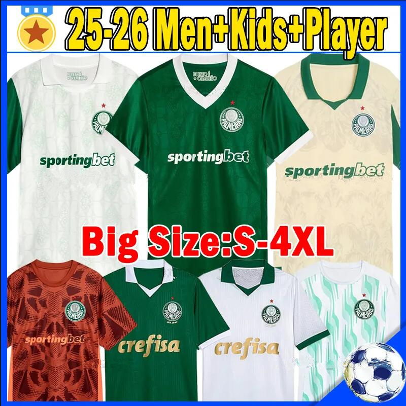 4XL 24/2025/26 Palmeiras ESTEVAO soccer jerseys LOPEZ THALYS LAZARO MAURICIO RICHARD RIOS G.GOMEZ RODRIGUES PAULINHO BRUNO FUCHS men kids kit sets football shirts