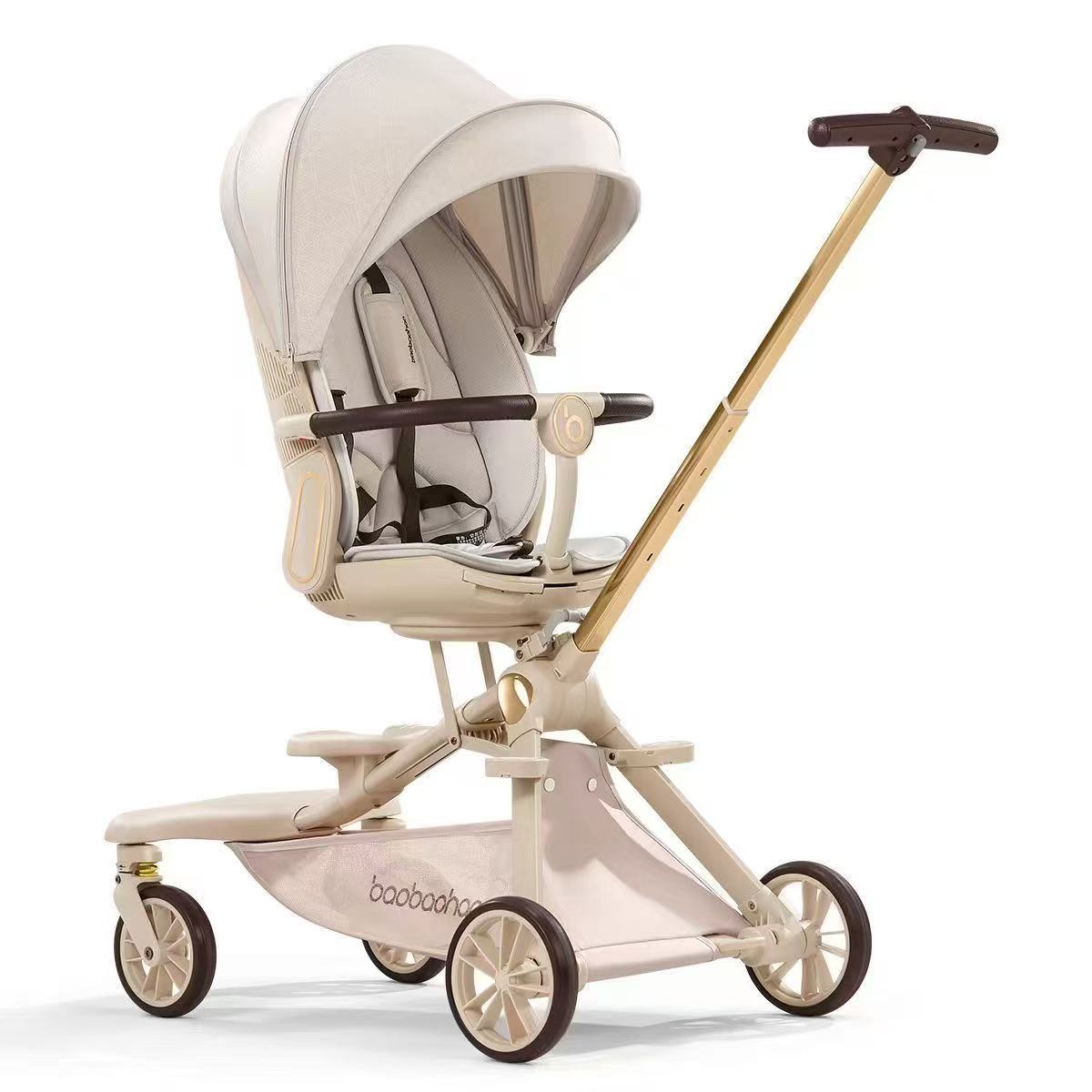 Two-Way V16 Folding Baby Stroller for Newborns - Light Weight, Easy-to-Carry Design Allows Sit-Up and Lie-Down Positioning