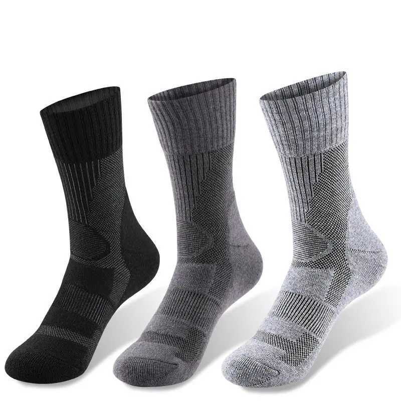 1 Pair Merino Wool Socks Winter Socks For Men Women Thick Mountaineering Hiking Socks Camping Thermal Socks Warm Sports Socks Z250610