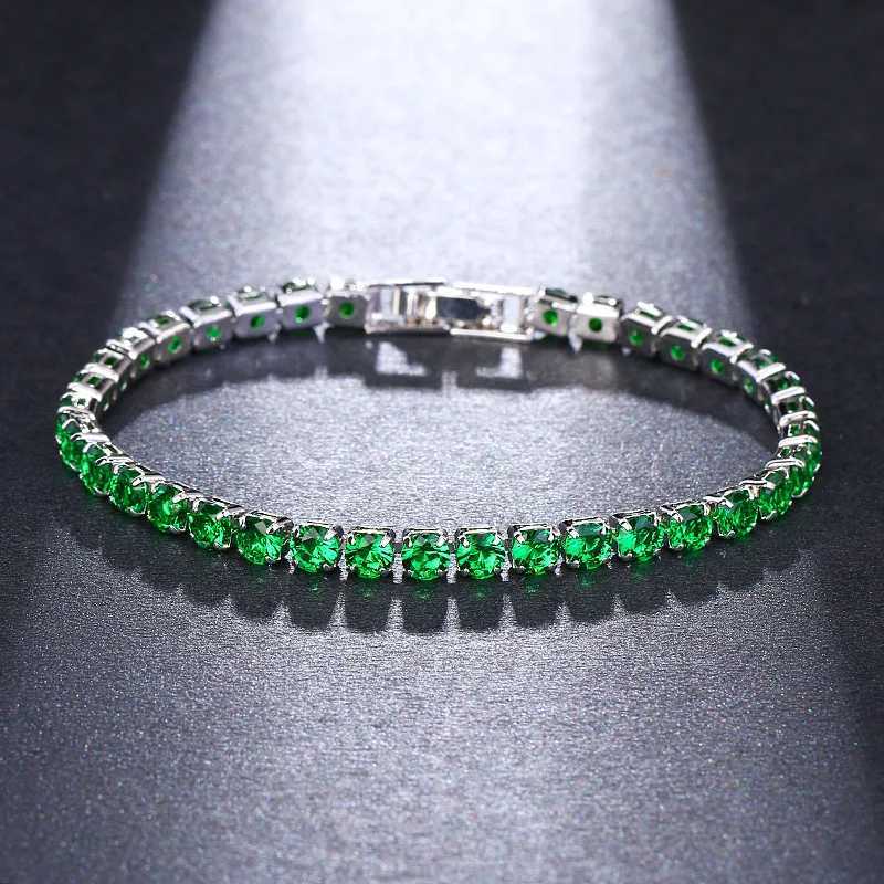 4mm Cubic Zirconia Tennis Bracelet Iced Out Chain Bracelets For Women Men Gold Color Silver Color Men Bracelet Chain Jewelry XJ250707