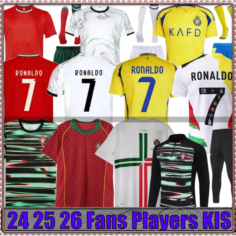 25 26 Portuguese ronaldo football shirts Al Nassr FC Soccer Jerseys B.FERNANDES JOAO MANE 2025 2026 Riyadh Men kit Portugal Child Shirt Kits Player national team