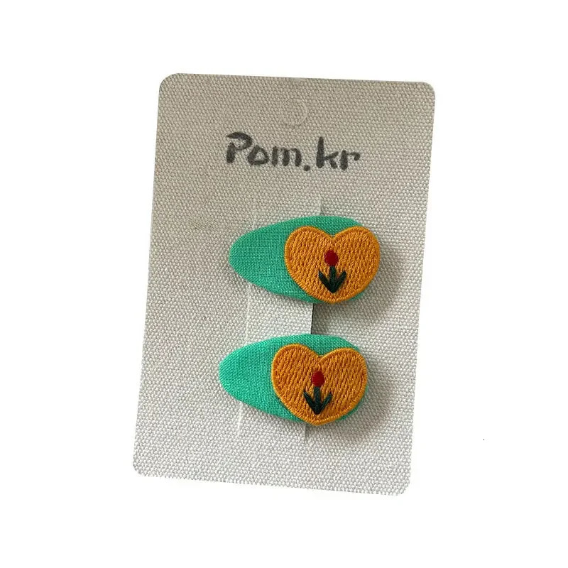 Korean Style Cartoon Hair Clips Girls Butterfly Knot Side Hair Fringe Fabric Children Break Clamp Professional Salon Parti 250611