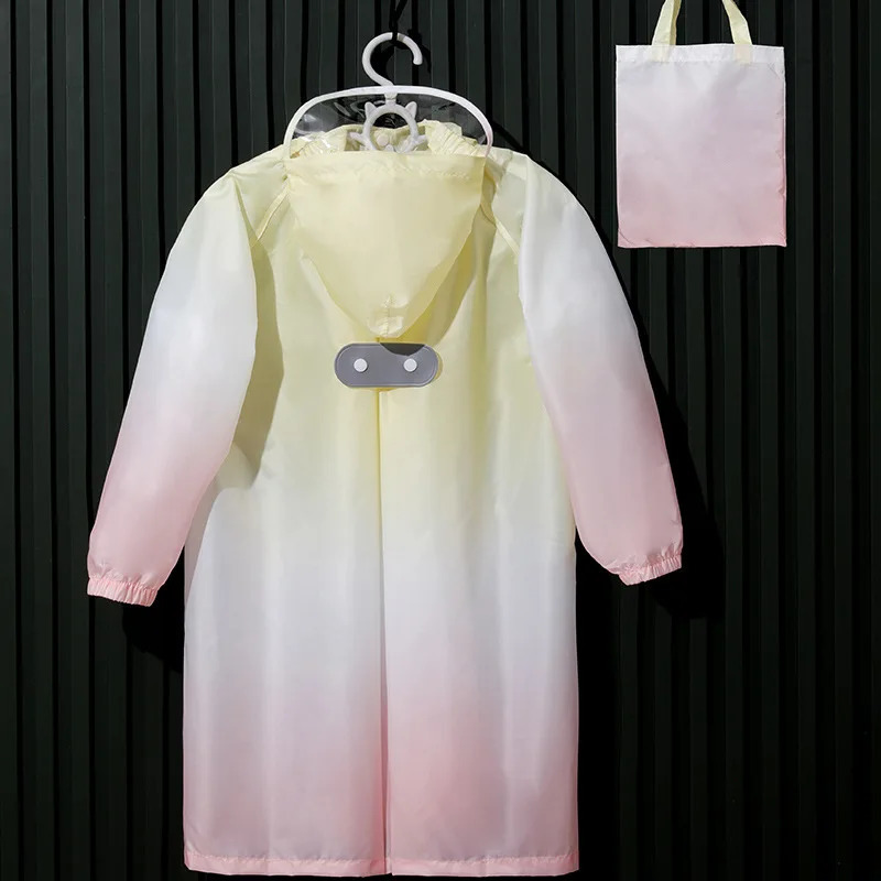 70-170CM Gradient Waterproof Cartoon Raincoat for Children Kindergarten Primary Children Schoolbags Position Poncho Fashion 250611