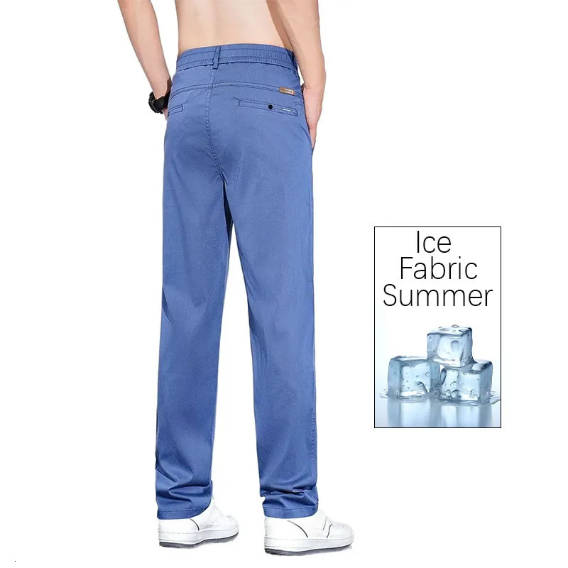 Summer Korean Thin Lyocell Casual Baggy Pants Men Jeans Loose Comfortable Versatile Straight Slimming Mens Trousers Jean 250610