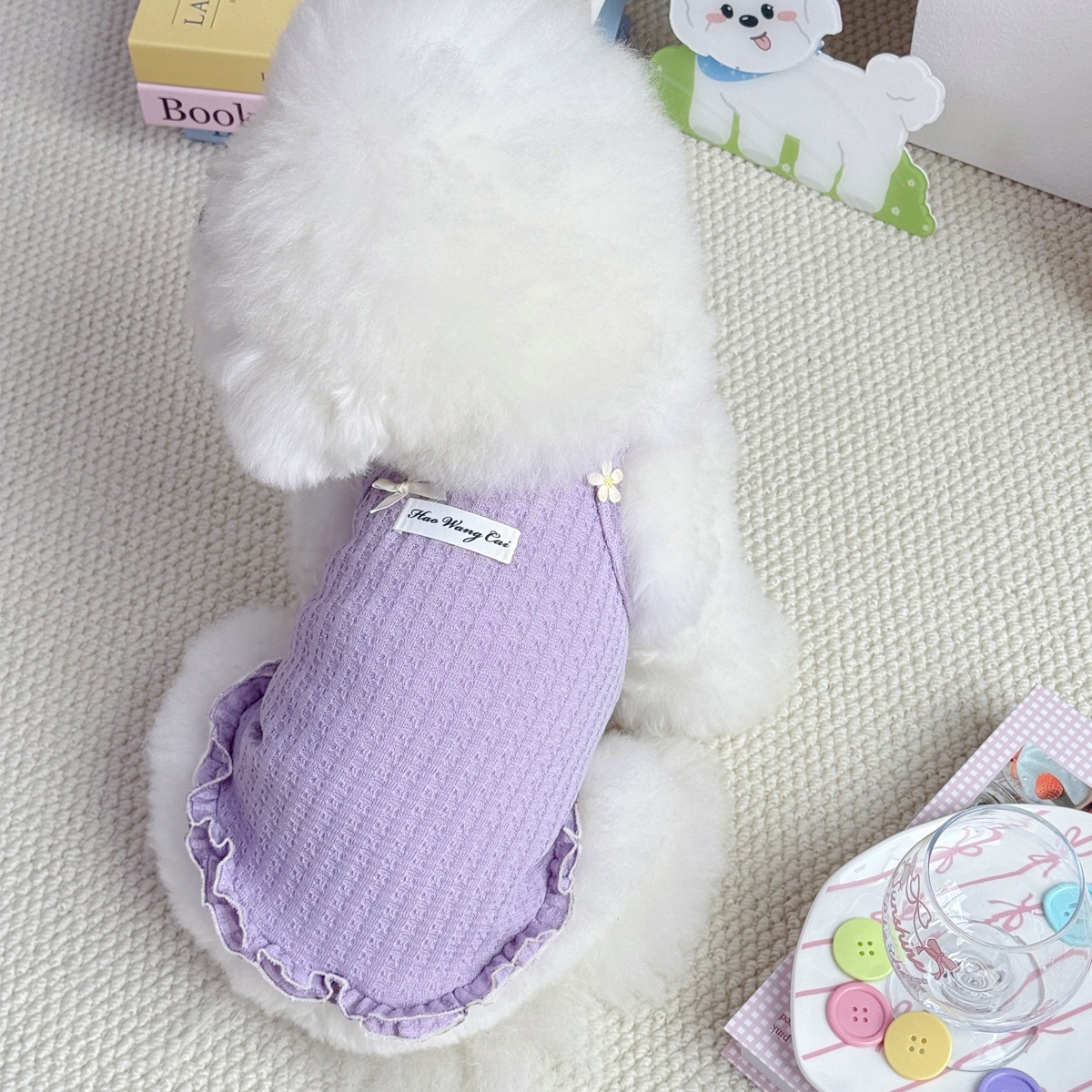 Cute pet cat and dog cotton vest summer thin breathable Teddy Bichon dog cat pet clothes wholesale