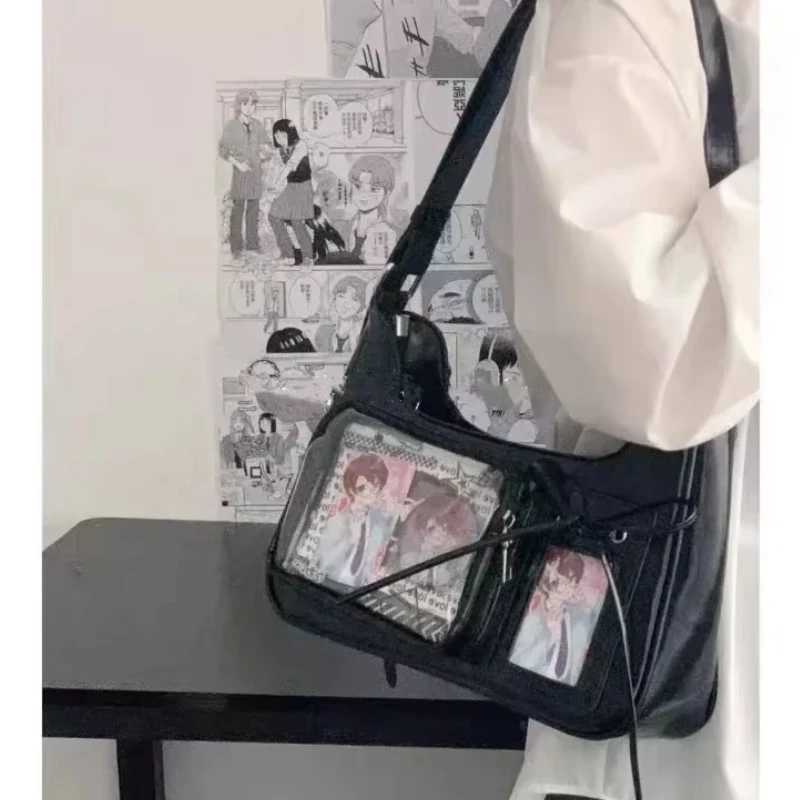 Korean Transparent Ita Bag JK Harajuku Large Capacity Crossbody Bag For Women Girl Shoulder Bag Y2k Kawaii Handbag Bolso Mujer XJ250610