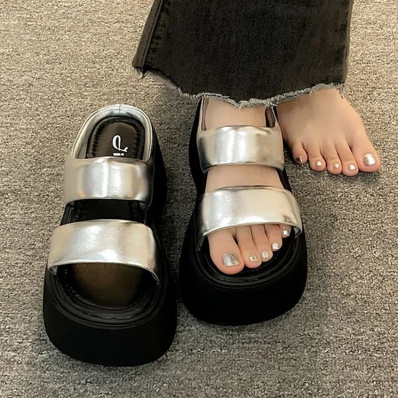 Women Platform Slippers Summer Wedge Sandals er Height Increasing Slippers Outdoor Casual Beach Slippers for Women 250609