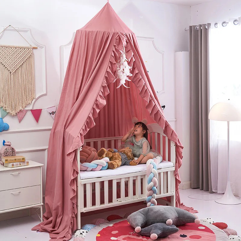 Baby Mosquito Net for Crib Hung Dome Lacework Bed Canopy Tent Curtain Antimosquito Shade Girls Princess Room Decor Screen 250604