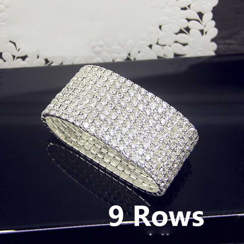 Luxury Full White AAA CZ Zircon Crystal Elastic Bracelet Bling Iced Out Rhinestone Womens Bracelet for Women Wedding Jewelry XJ250707