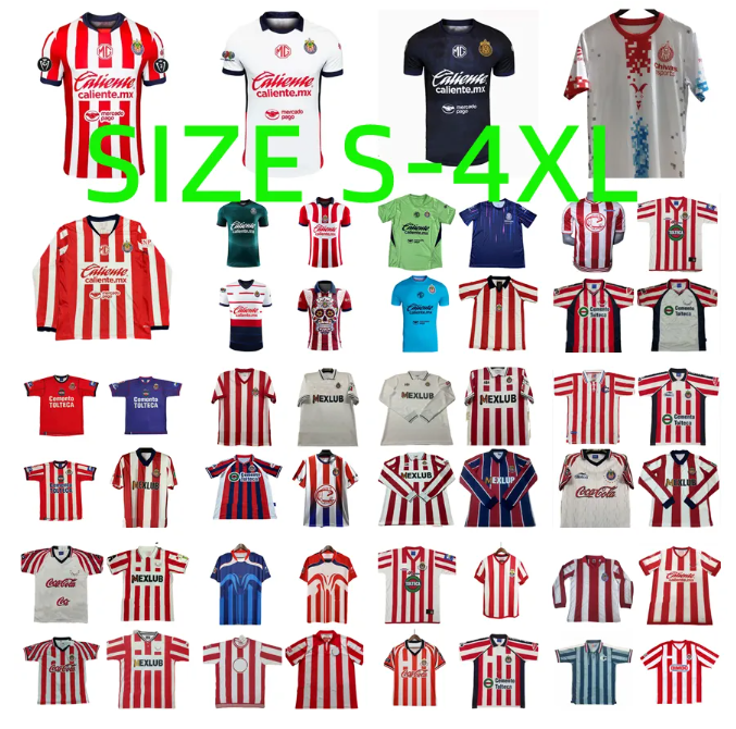 25 26 Chivas CHICHARITO De Guadalajara Soccer Jerseys 95 96 97 98 99 00 01 02 03 06 07 17 18 Retro football shirt C.COWELL F.BELTRAN ALVARADO 2025 2026 goalkeeper men Kids