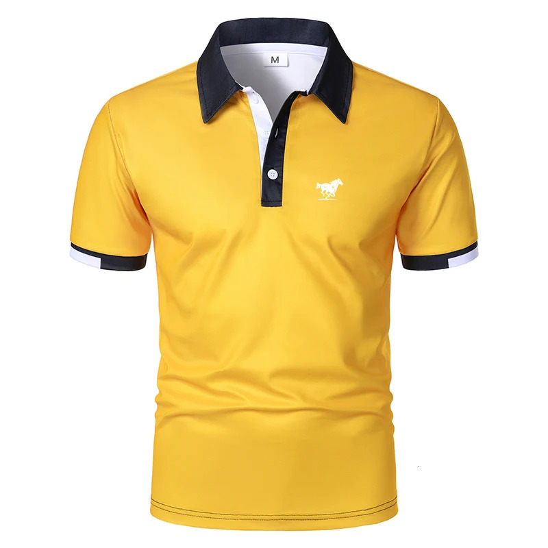 Print Men Summer Short Sleeve Lapel Golf Polo Shirt Casual Breathable and Comfortable Business 250610
