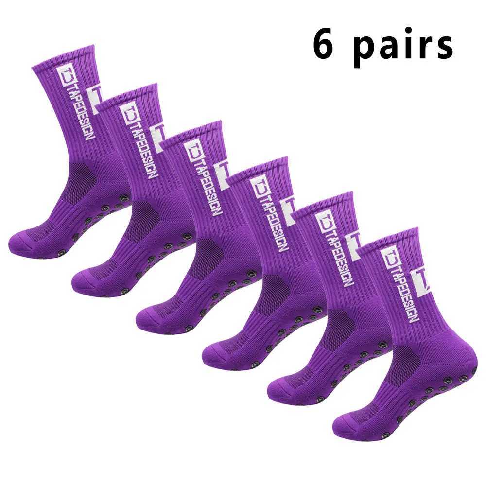 6 Pairs of Socks Sports Socks Mens Mid-calf Socks Silicone Non-slip Dot Socks Basketball Yoga Socks Z250610