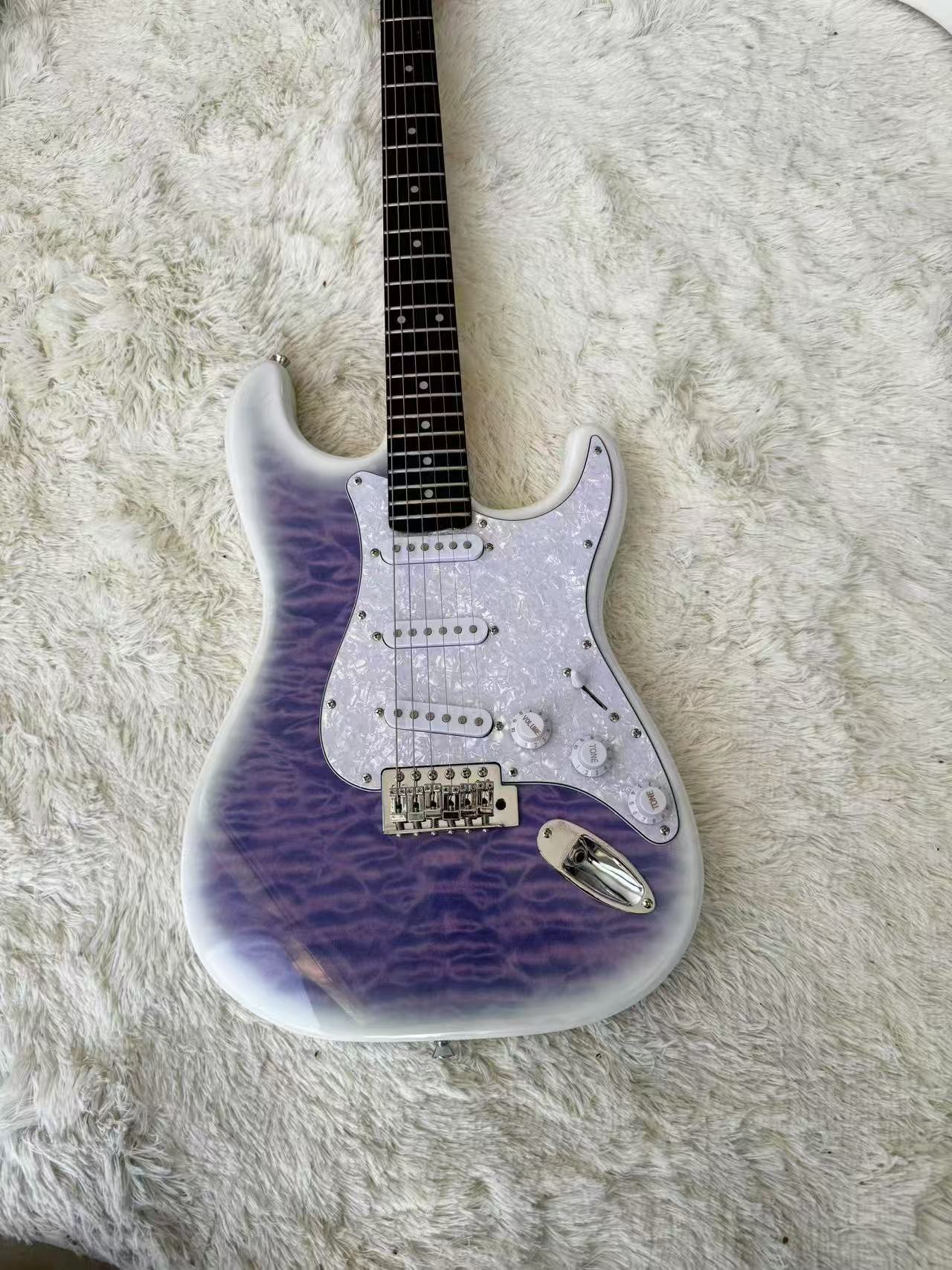 Elegant Beginner's Single Neck Electric Guitar with Marine Theme