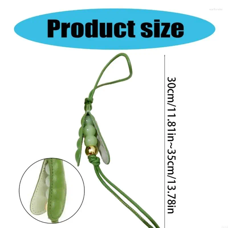 Keychains Fashionable Pea Charm Pendant Handmade Portable Keychain Trendy Accessory In Multiple Color Phones Bag Decoration