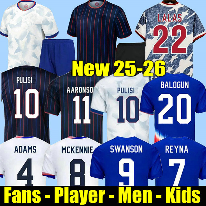 PULISIC McKENNIE 24 25 26 Soccer Jerseys 2025 2026 McKENNIE REYNA WEAH SWANSON MORGAN RAPINOE Men USAs woman kids kit Football Shirt