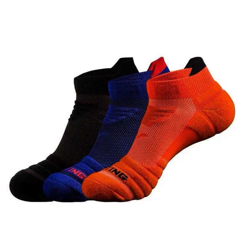 3Pair Professional Fitness Sports Socks Towel Bottom Non-Slip Running Socks Men Women Short Quick-Drying Basketball Training Socks Z250610