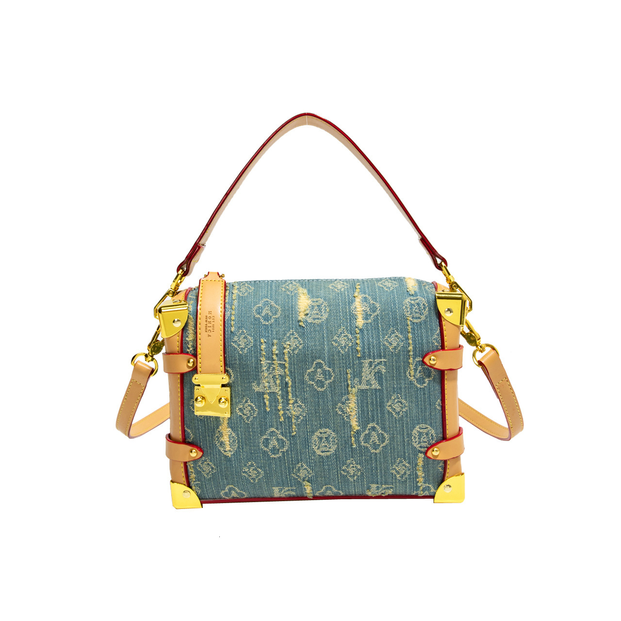 Free shipping designer Bag Light Luxury European and American Retro Canvas Denim Distressed Small Box Shoulder Bag Crossbody Bag Women Bag