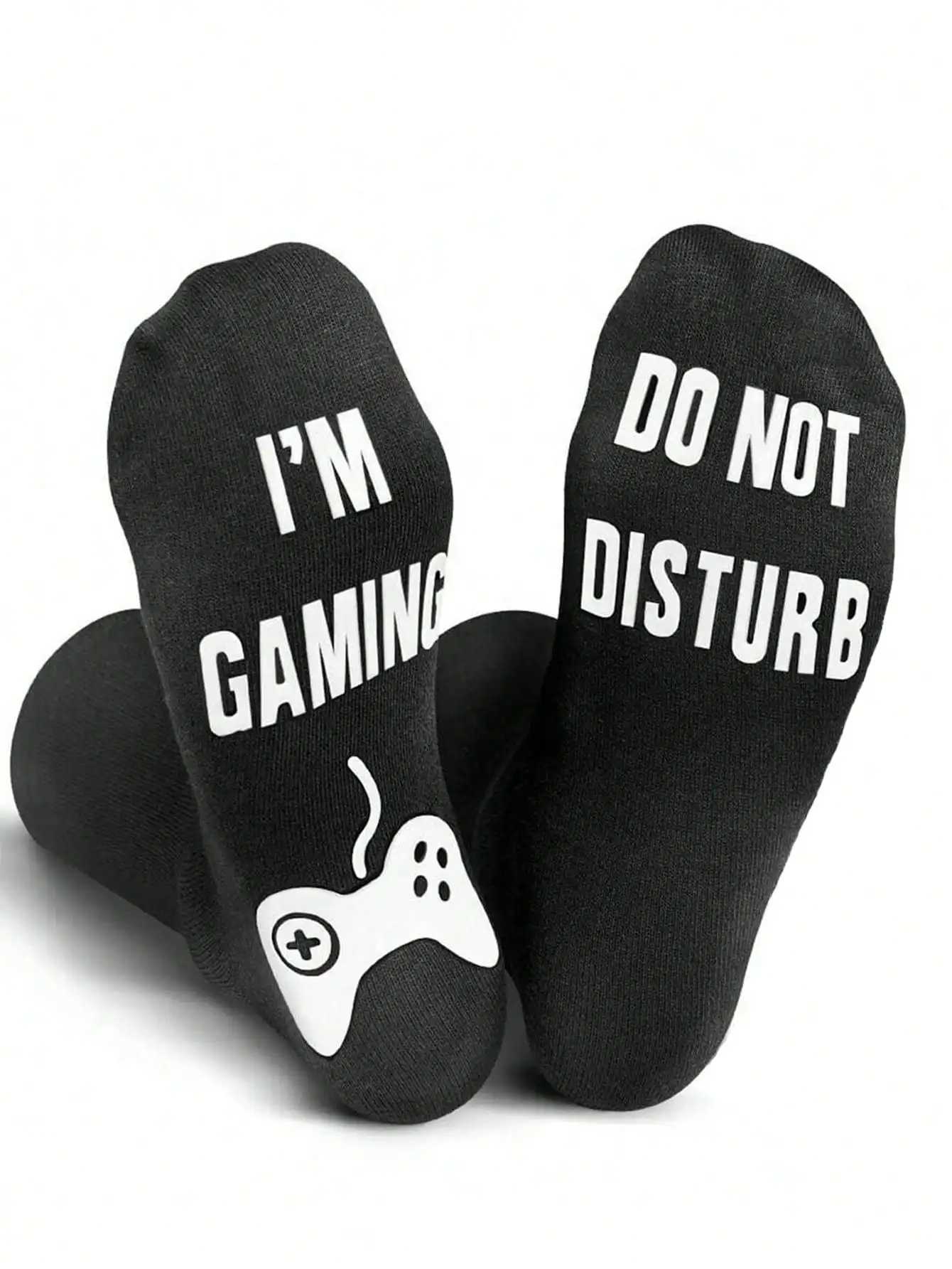 1 Pair of Men Do Not Disturb I M Gaming Socks Men Gifts Ideas Valentines Day Kids Valentine Gamer Sock Gift For Mens Dad Father Z250610