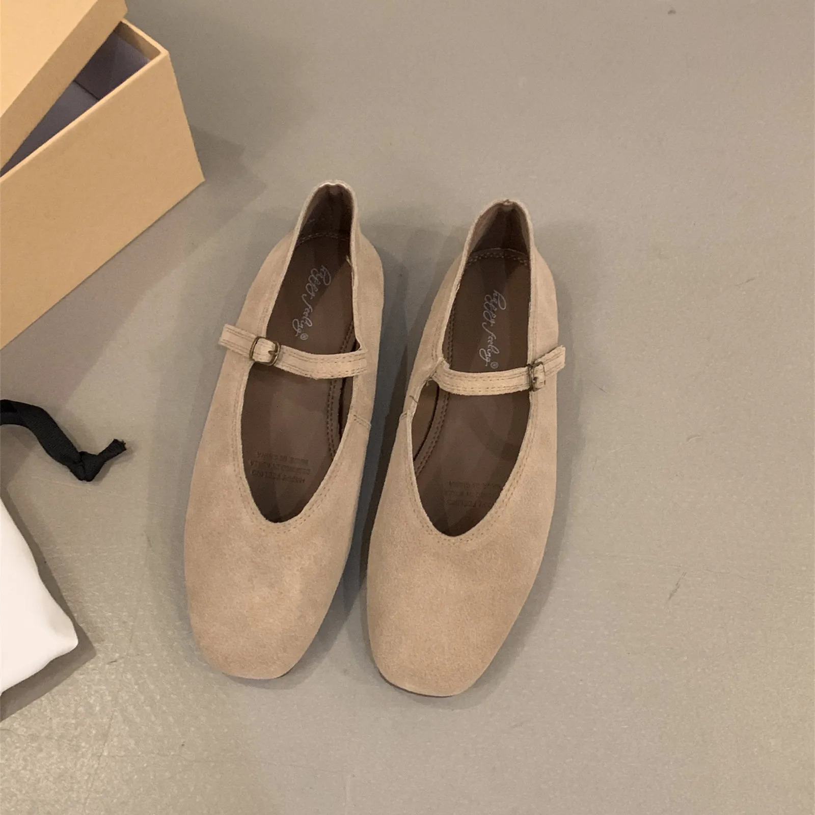 Bailamos Spring Women Flats Round Toe Shallow Slip On Ladies Casual Ballet Shoes Soft Leather Elegant Dress Shoes 250609