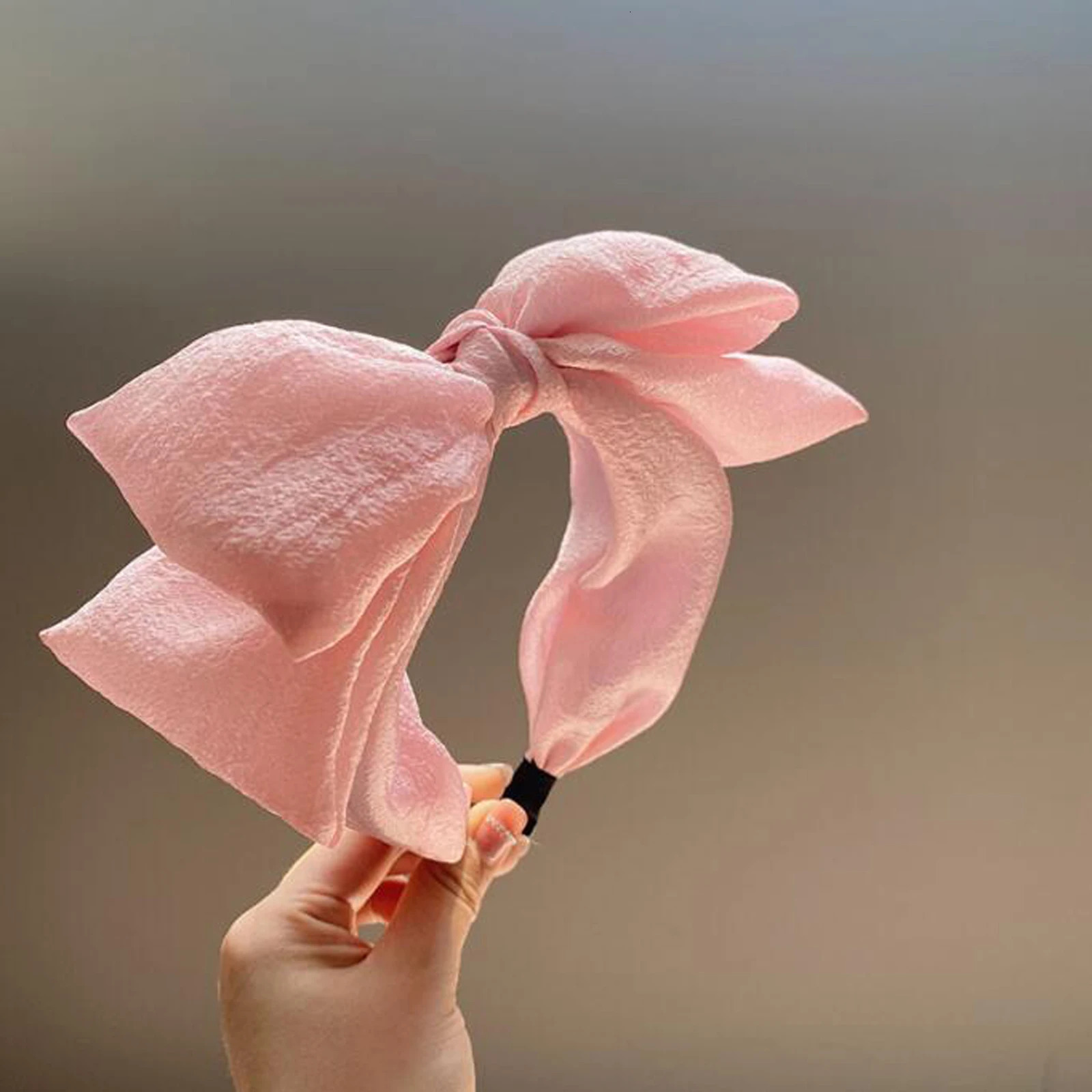 PROLY Fashion Women Headband Big Bow Knot Hairband Casual Headwear Fresh Color Summer Turban Wide Side Hair Accessories 250610