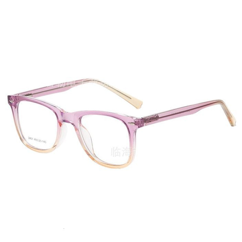 Style Insert Core Imitation Acetate Frame Rivet Non-Prescription Optical Gradient Color Glasses For Women