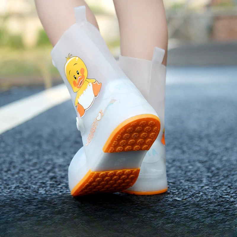 Rainy Day Rain Boots Waterproof Kid Rubber Shoes Cartoon Cute Animal Pattern Flat Bottom Rainproof Student Children Rubber Boots 250611