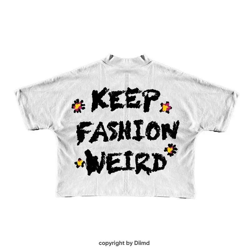 Goth Harajuku American Hip-hop Rock Cartoon Printed Fashionable Short-sleeved Top Men Y2k Loose Casual Oversized T-shirt Women 250611