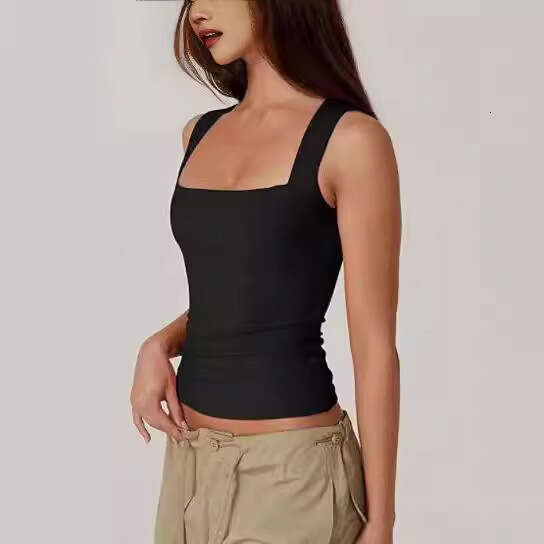 Inner Layer Sexy Fashion Camisole Autumn Square Neck Top Milk Silk Women's Clothing B5
