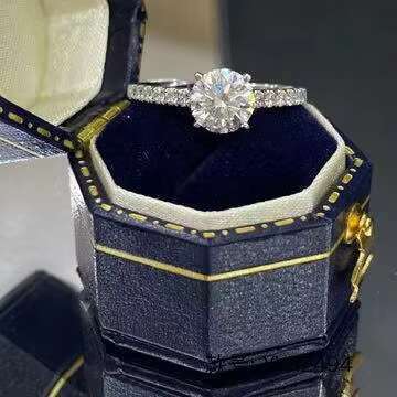 Wholesale Real IGI Certified Platinum 1ct Diamond Wedding Ring Classic Lab Grown Diamond Women Engagement Ring Jewelry Set.