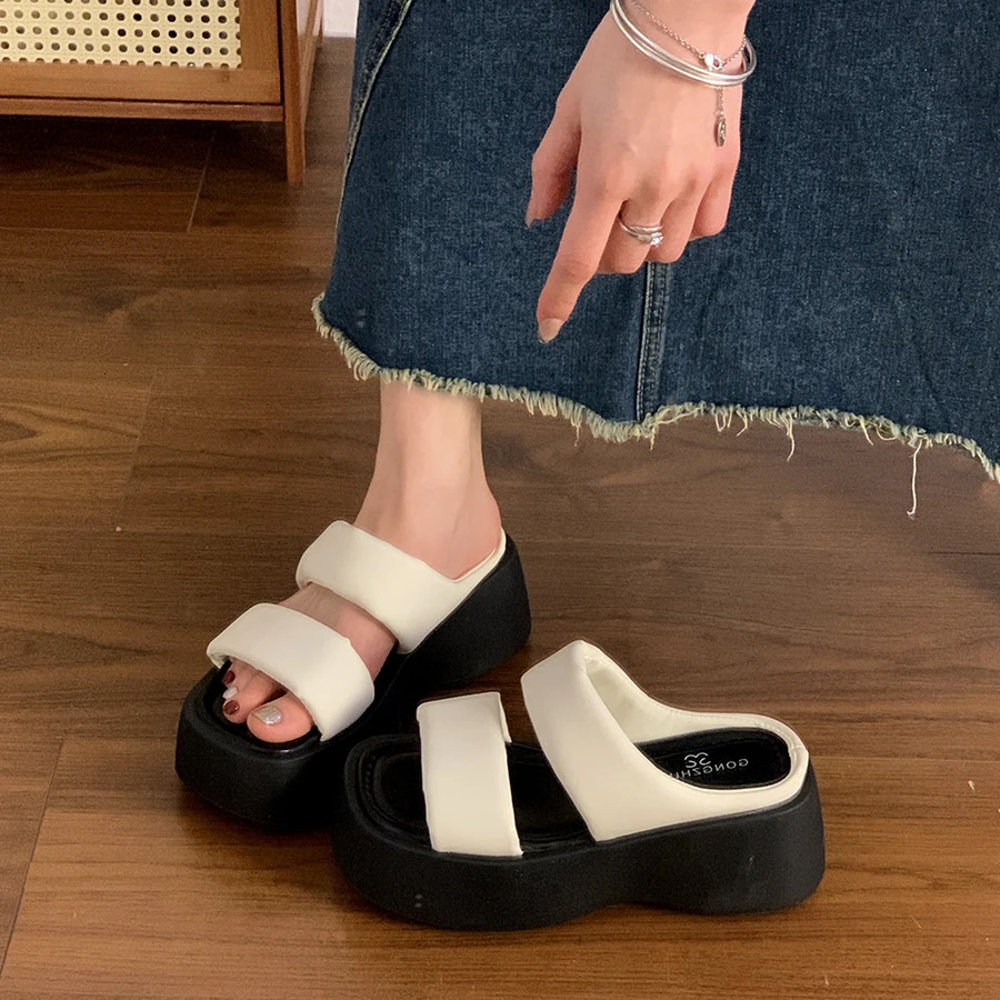 Slippers Women Summer Slides On A Wedge Female Shoes Platform House Slippers Platform Shoes Slides Slipers Women On A Wedge 250609