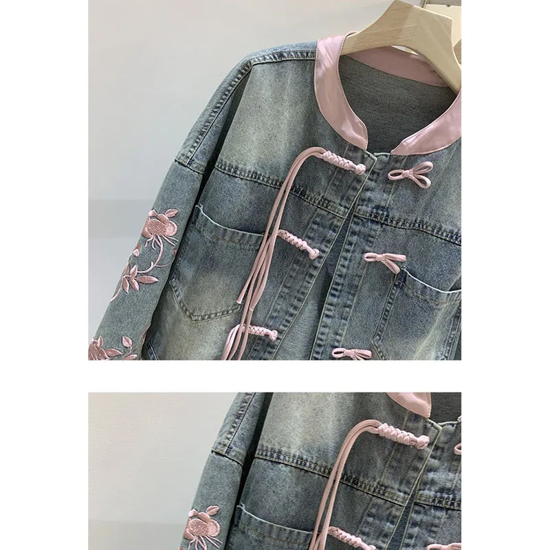 Sense Denim Jacket Womens Spring And Autumn Online Celebrity Jacket Fashion Pocket Comfortable Denim 250609