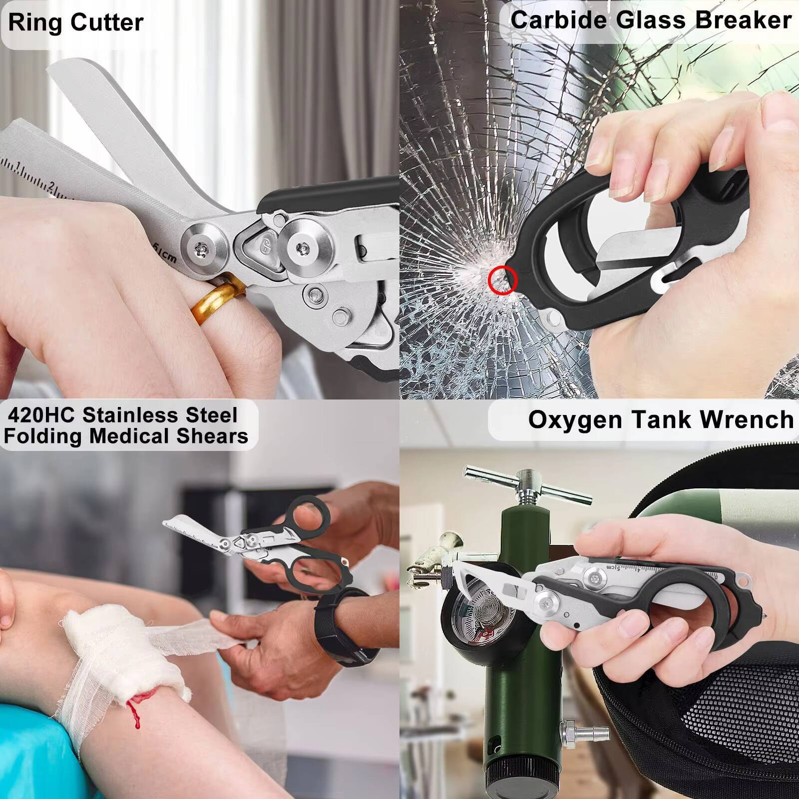 Multifunctional Trauma Foldable Stainless Steel Tactical Medical Scissors For Hospitals Home Outdoor Camping Travelling tues