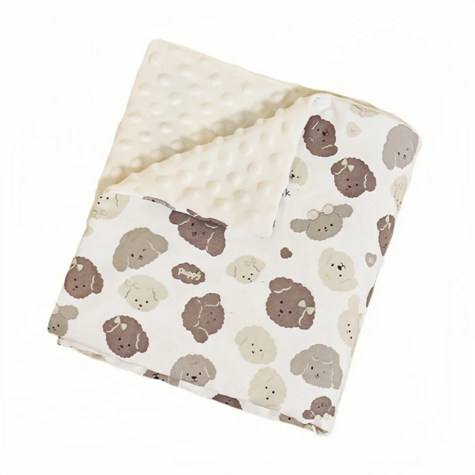 blanket Unisex Boys Girls Super Soft Crib Blanket Double Dot Lined Bed Blanket born Toddler Stroller Crib Blanket 250527