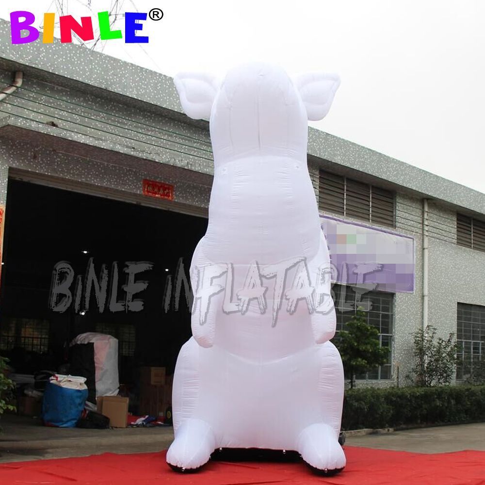 10m height (33ft) Custom advertising white giant inflatable rabbit/animal cartoon/inflatables easter bunny with led light for sale