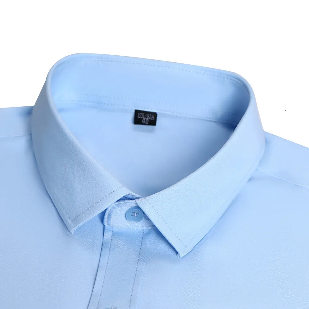 Big Size 5XL Summer Shirts For Men Short Sleeve Causal White Button Down Social Professional Work Soft Wrinkle-free Business Top 250611