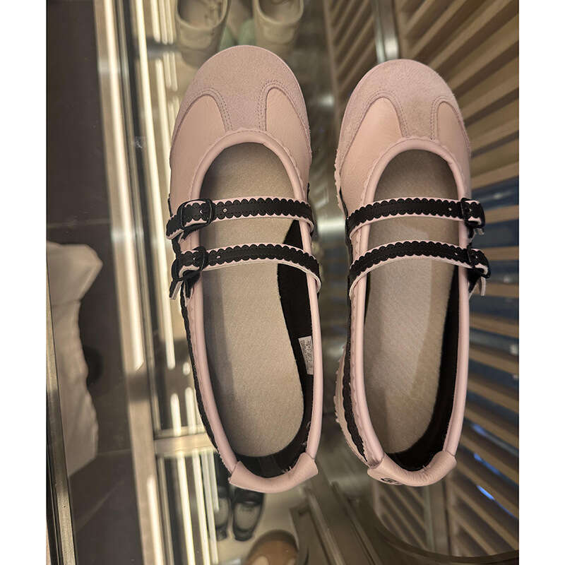 High-End Custom Versatile Sweet Round new Toe Velcro Ballet For Women 2025 New Niche Sports Mary Jane Shoes