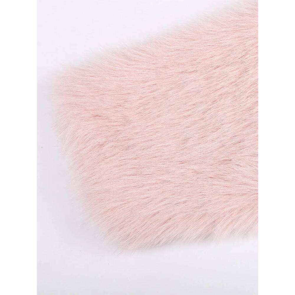Nerazzurri Winter Long Pink White Black Oversized Shaggy Hairy Thick Warm Soft Stylish Fluffy Faux Fur Coat Women Lapel Pockets
