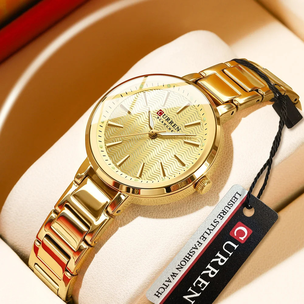 CURREN Womens Watch 32mm Fashionable Stainless Steel Girl Clock Outdoor Travel Women Wrist Watches 250606