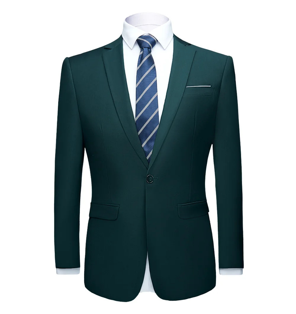 Green Mens Suit JacketSingle Button V-Neck CoatsSuitable for Wedding/Party/Business/Work/Interview/CasualAsian Size M-6XL 250611