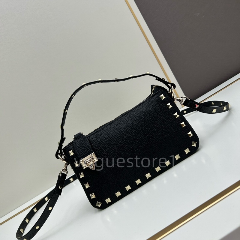 Rockstud Bag Design Rivet Small Crossbody Bag Real Cow Leather Shoulder Bags Top Handle Purses And Handbags Designer Fashion Messenger Bag Clutch With Card Holder