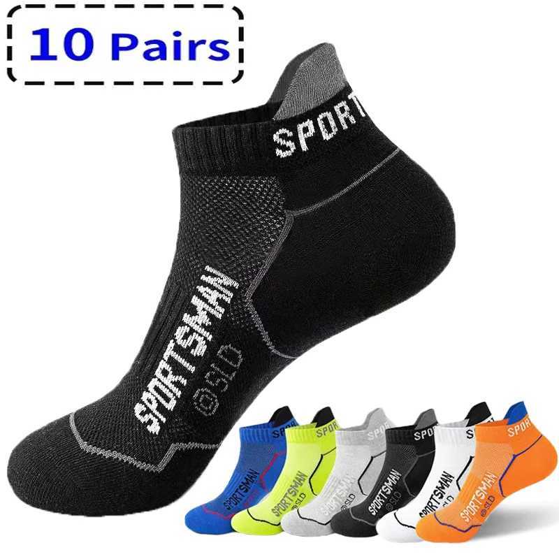 5/10Pairs High Quality Men Ankle Socks Breathable Sports Socks Mesh Casual Athletic Summer Thin Cut Short Socks Size 38-44 Z250610